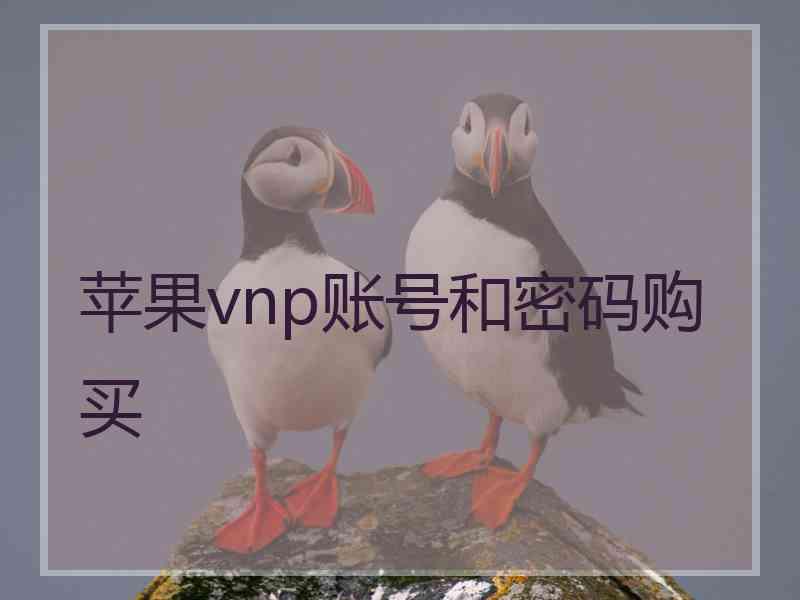 苹果vnp账号和密码购买