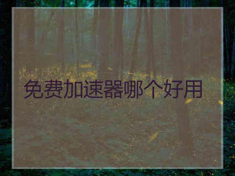 免费加速器哪个好用