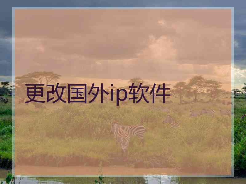 更改国外ip软件