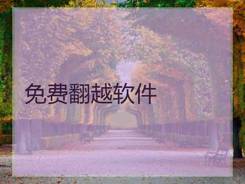 免费翻越软件