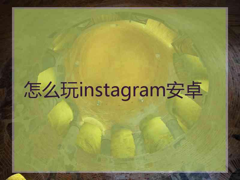 怎么玩instagram安卓