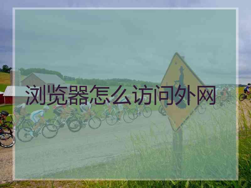 浏览器怎么访问外网