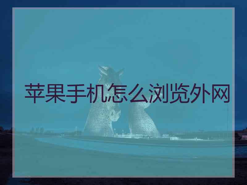 苹果手机怎么浏览外网