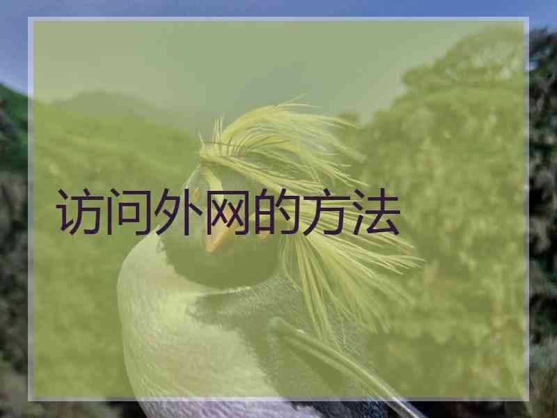 访问外网的方法