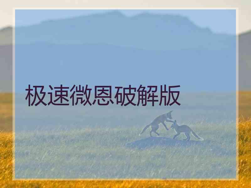 极速微恩破解版