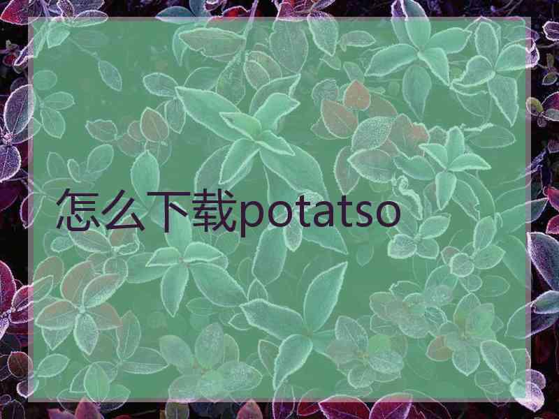 怎么下载potatso