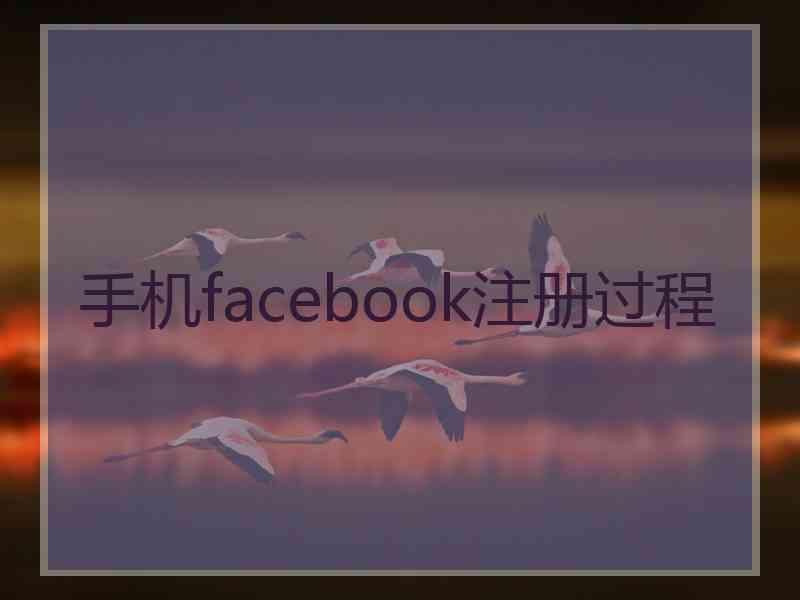 手机facebook注册过程