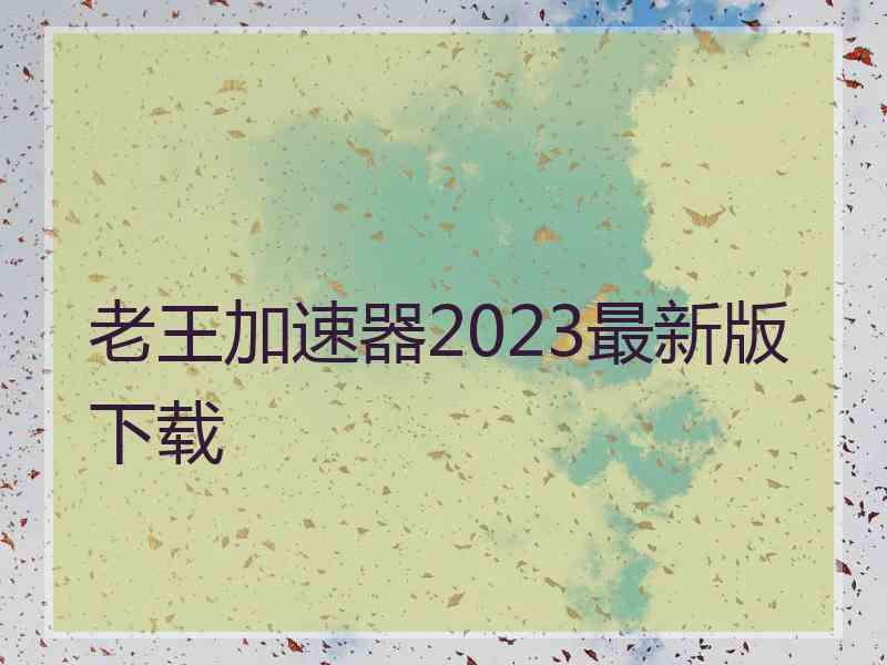 老王加速器2023最新版下载