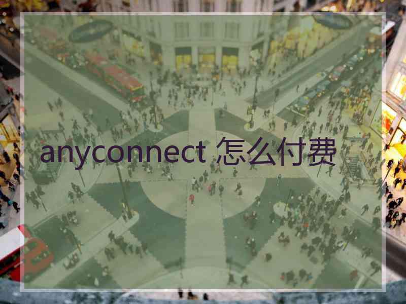 anyconnect 怎么付费