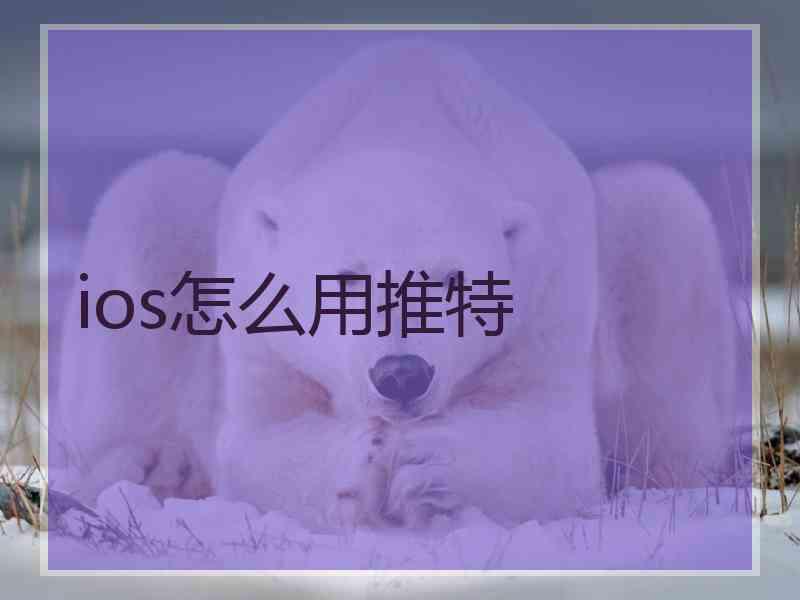 ios怎么用推特