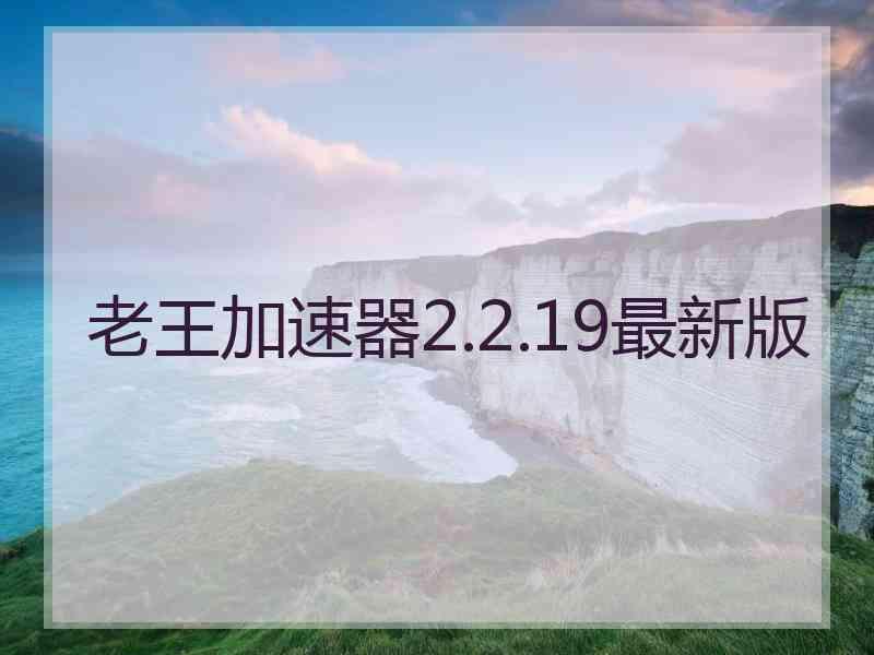 老王加速器2.2.19最新版
