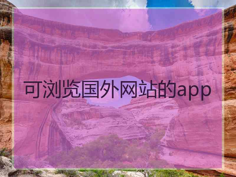 可浏览国外网站的app