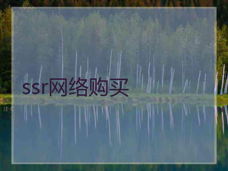 ssr网络购买