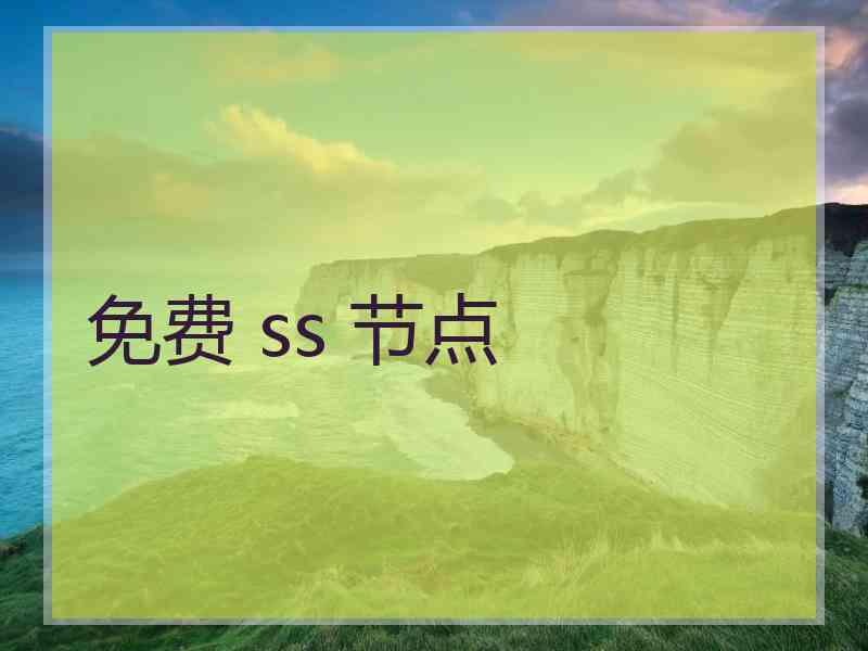 免费 ss 节点
