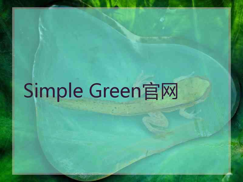Simple Green官网