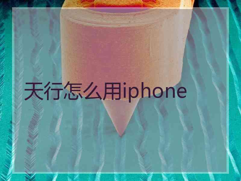 天行怎么用iphone