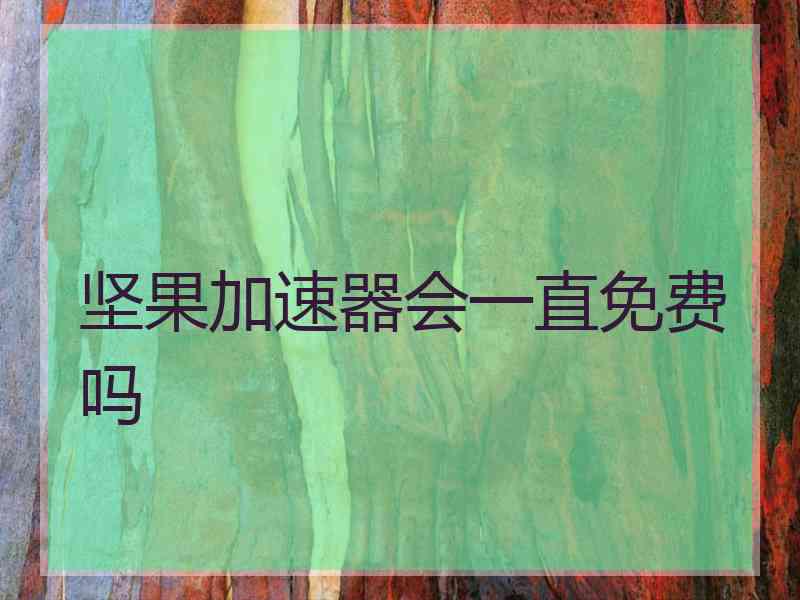 坚果加速器会一直免费吗