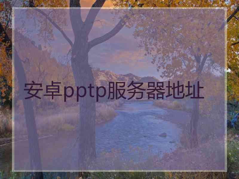 安卓pptp服务器地址