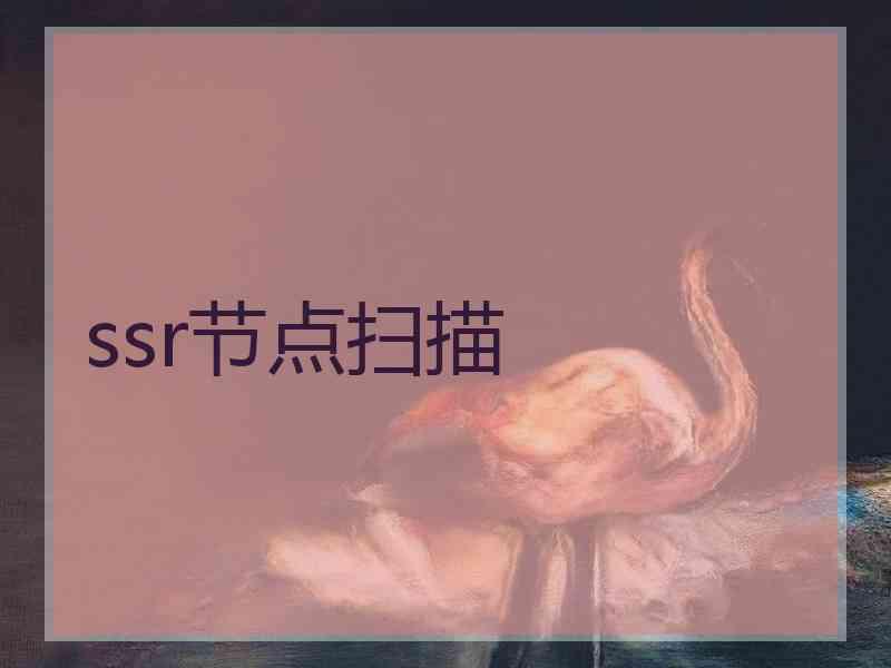 ssr节点扫描