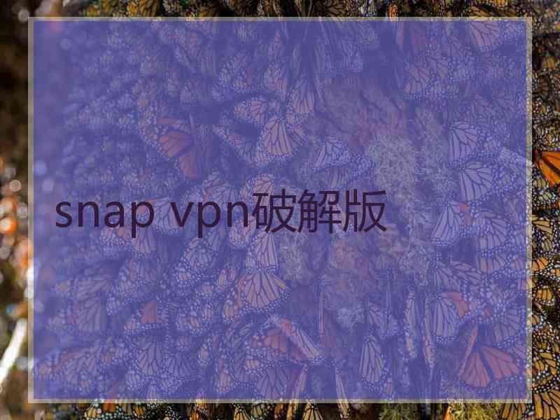snap vpn破解版