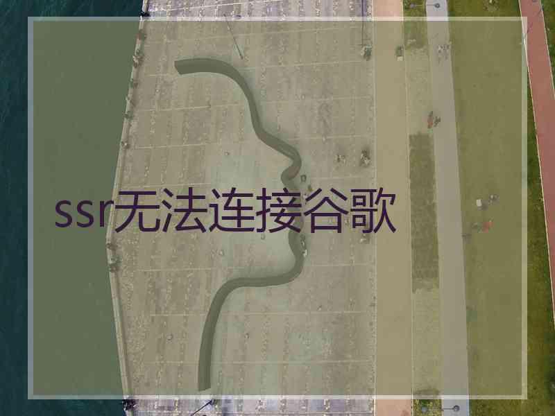 ssr无法连接谷歌
