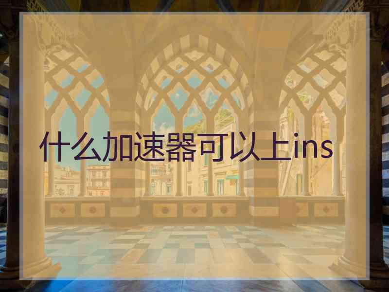 什么加速器可以上ins